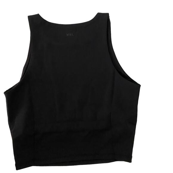 Madewell MWL Form Racerback Crop Tank Top Black S Small New - Picture 3 of 9